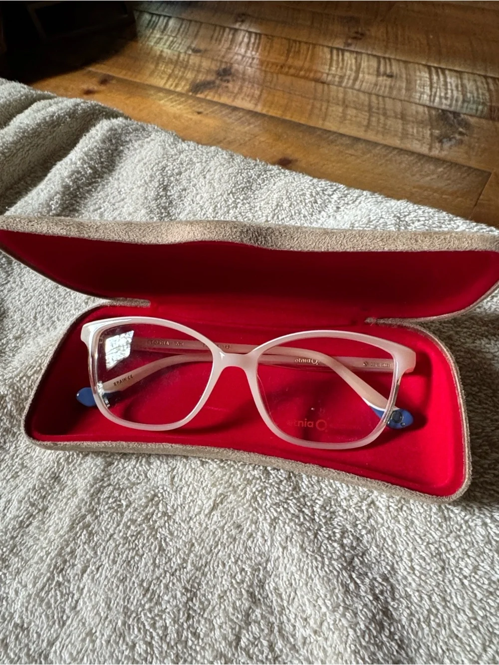 Ethnic Barcelona Etosha white acetate eyeglass frames Made in Spain New